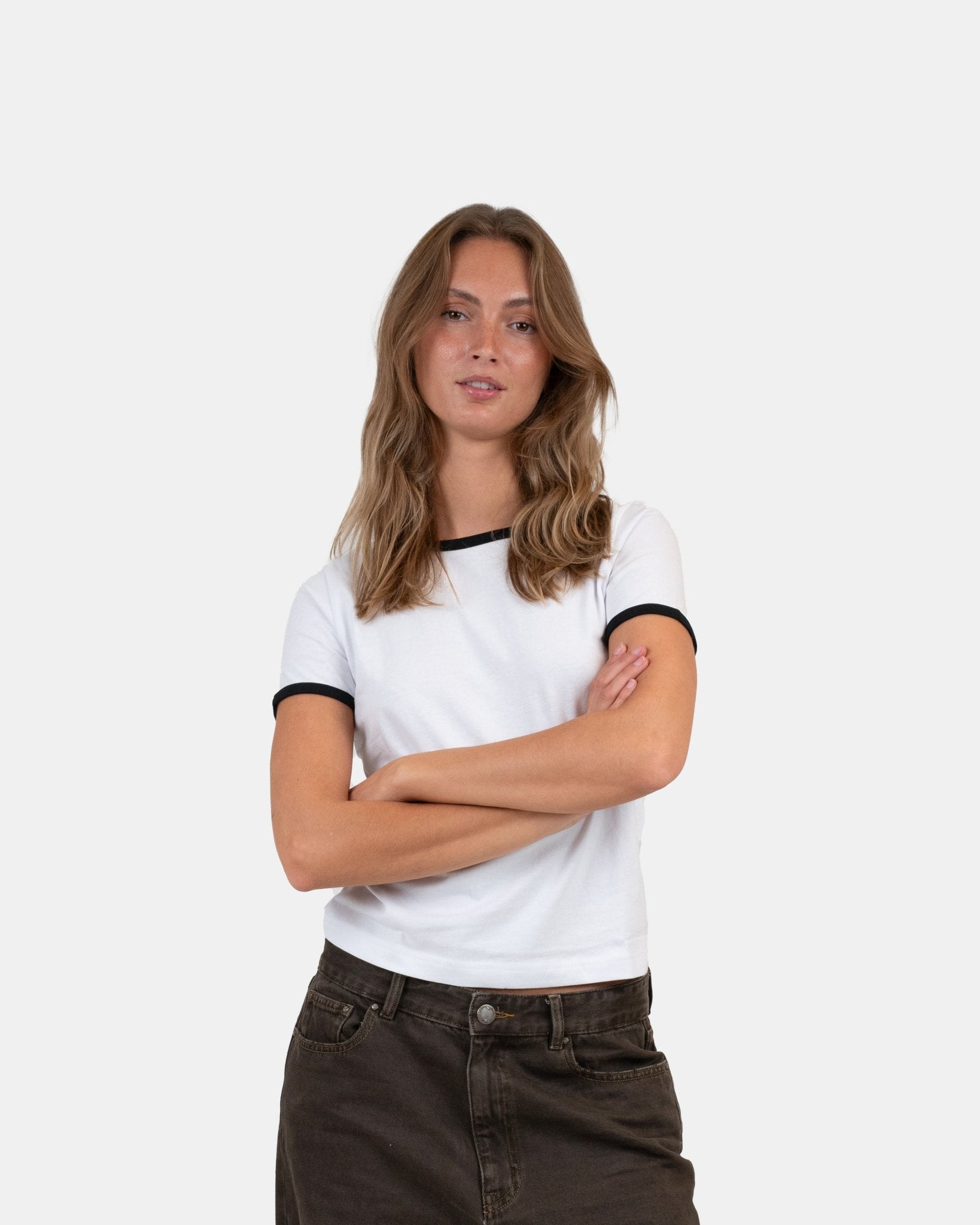 Contrast Baby Tee Hvid | Skagen - clothing.dk